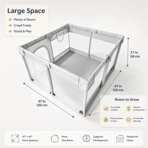 Breathable Mesh Baby Playpen