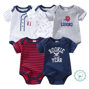 5pc. Boys Cotton Onesies
