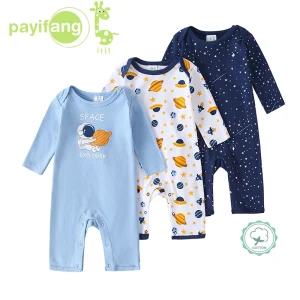 3-Pack Baby  Long-Sleeve  Rompers
